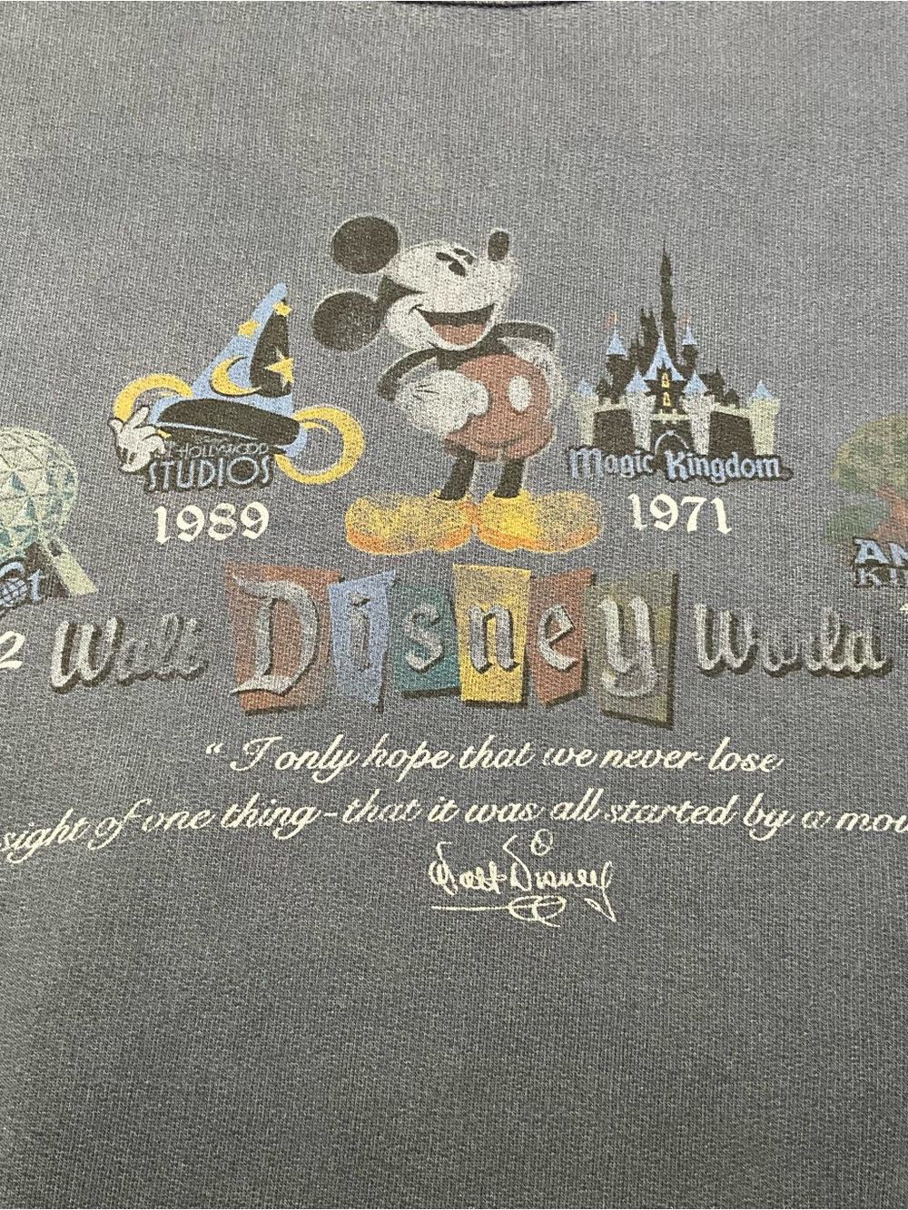 Vintage Disneyworld Disney Multicolor Mickey Mouse Graphic Crewneck Sweater